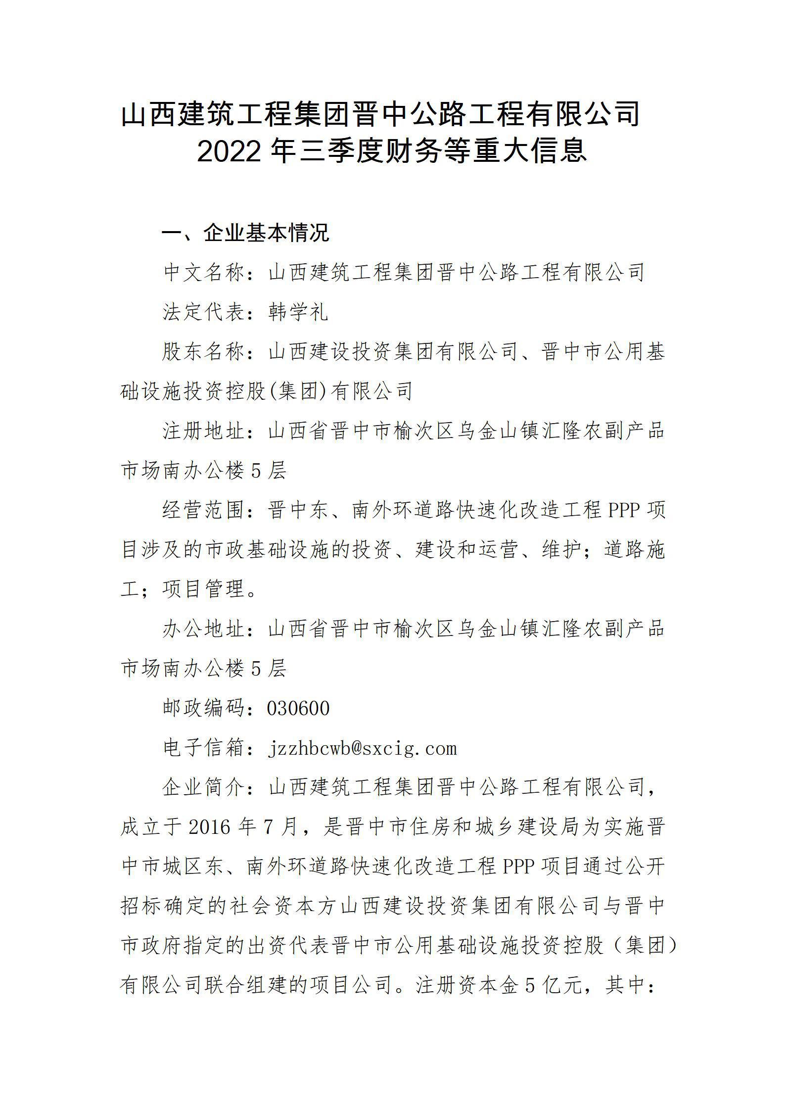 ɽ���������̼��Ž��й�·�������޹�˾2022�������Ȳ�����ش���Ϣ