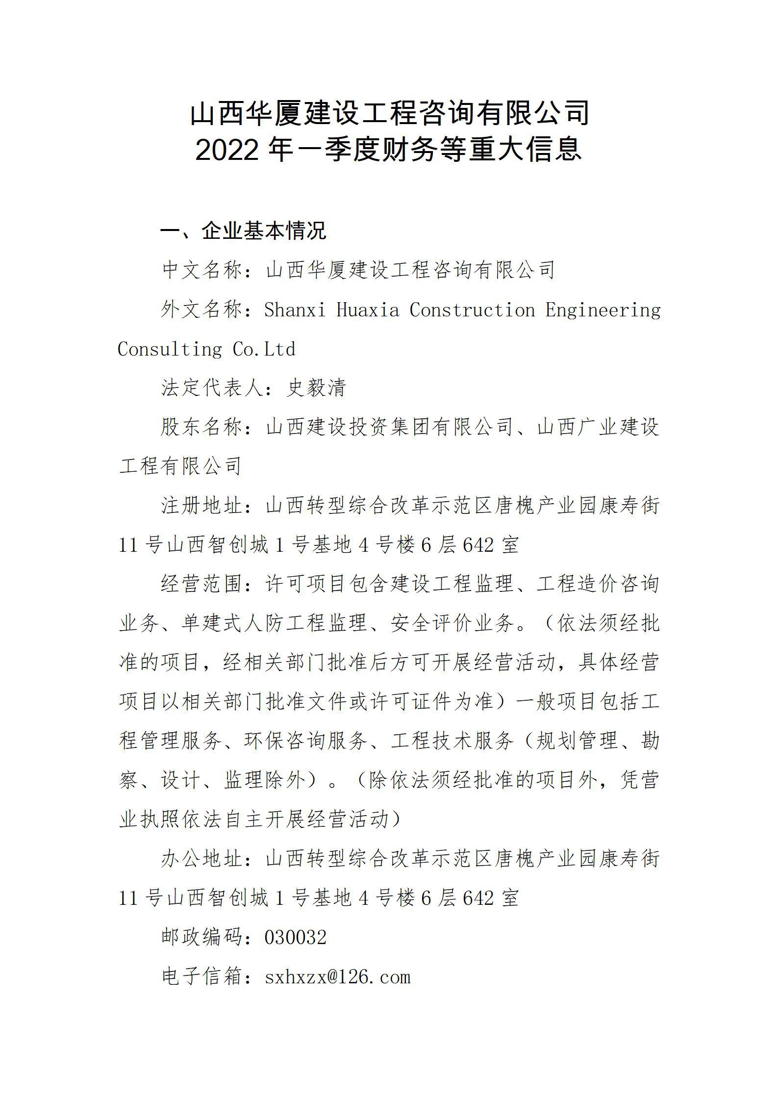 ɽ�������±��Ṥ����ѯ���޹�˾2022��һ���Ȳ�����ش���Ϣ