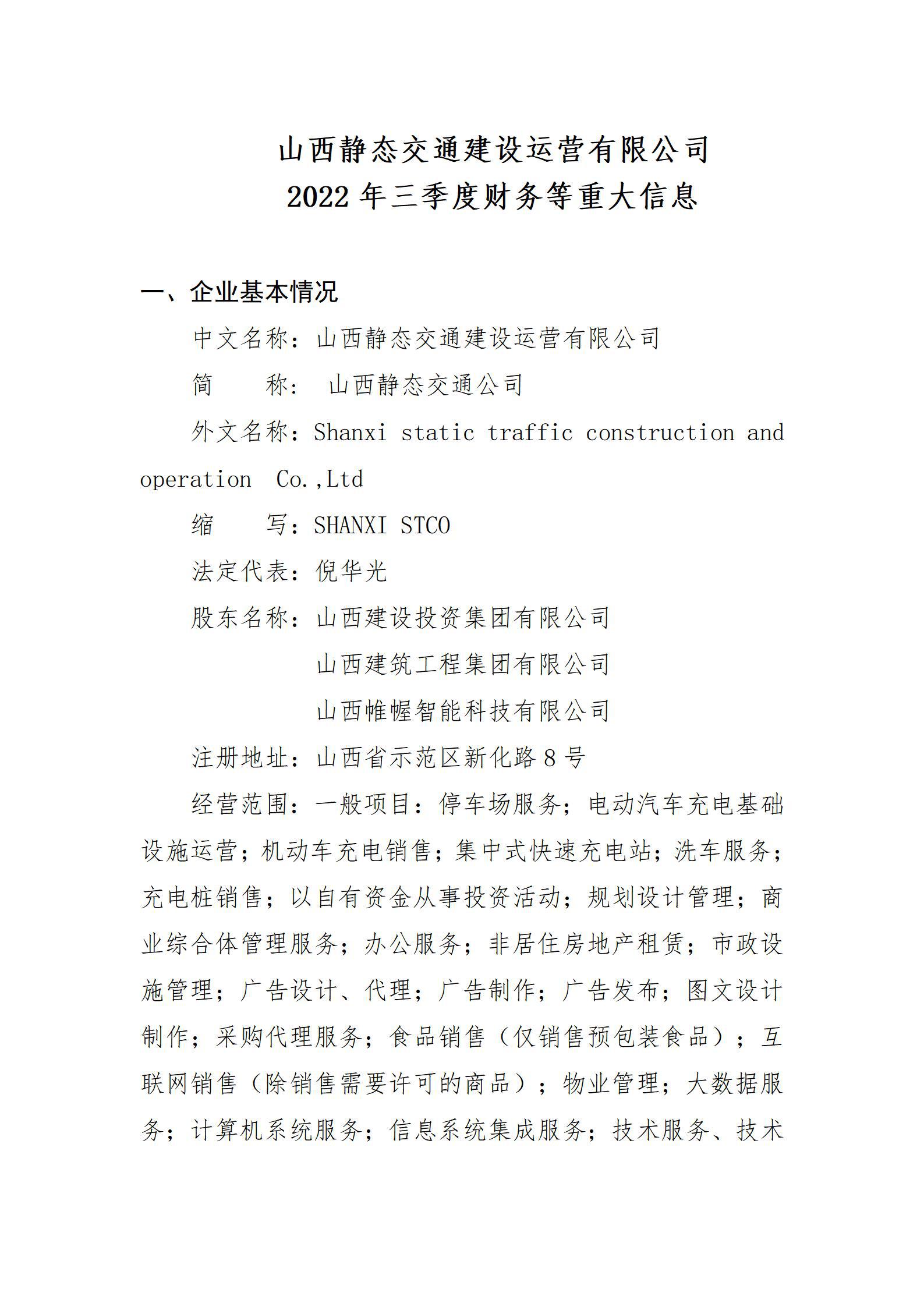 ɽ����̬��ͨ�±�����Ӫ���޹�˾2022�������Ȳ�����ش���Ϣ