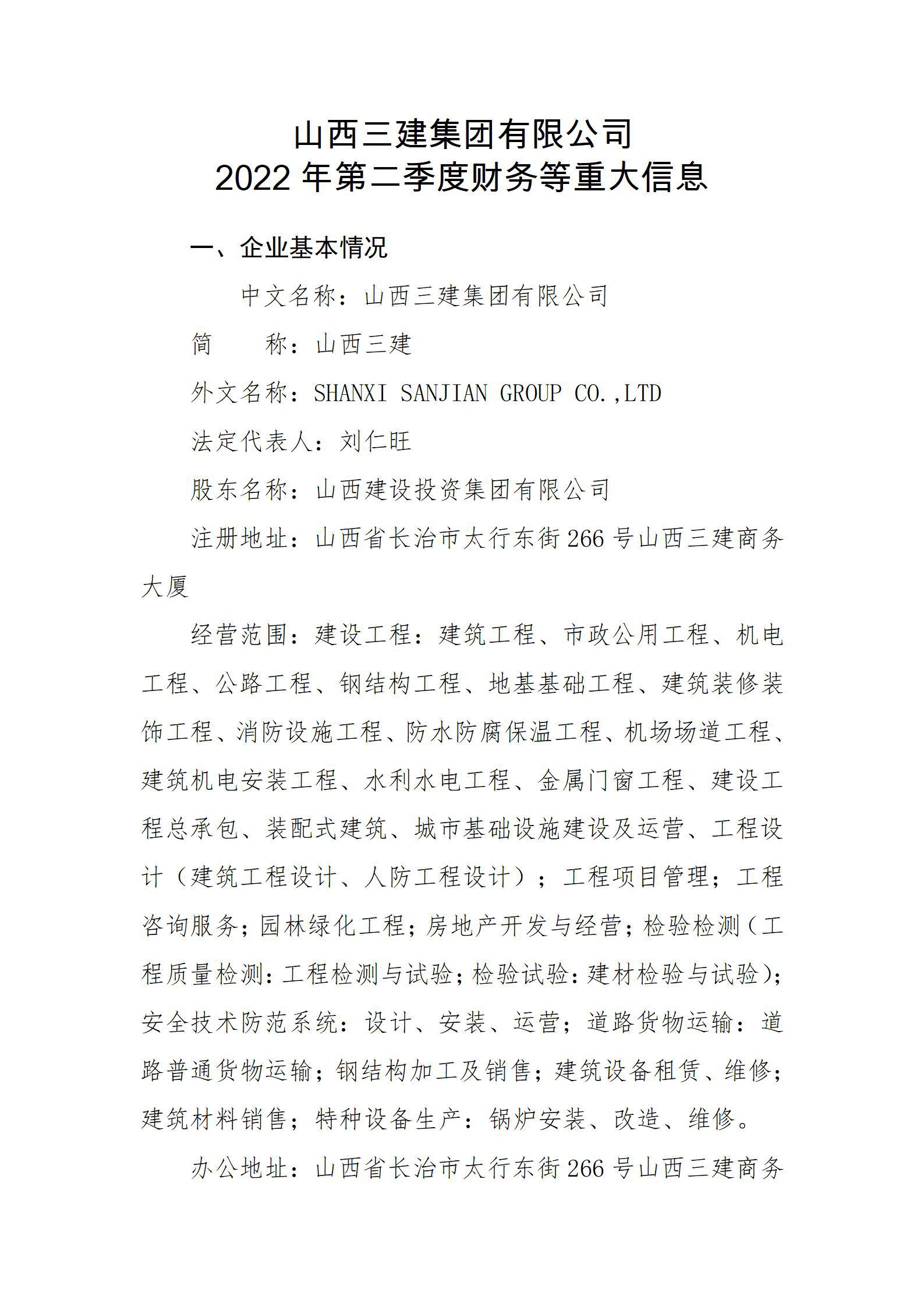 ɽ�������������޹�˾2022��ڶ����Ȳ�����ش���Ϣ